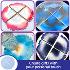 YHX Irregular Wave Round Coaster Mold