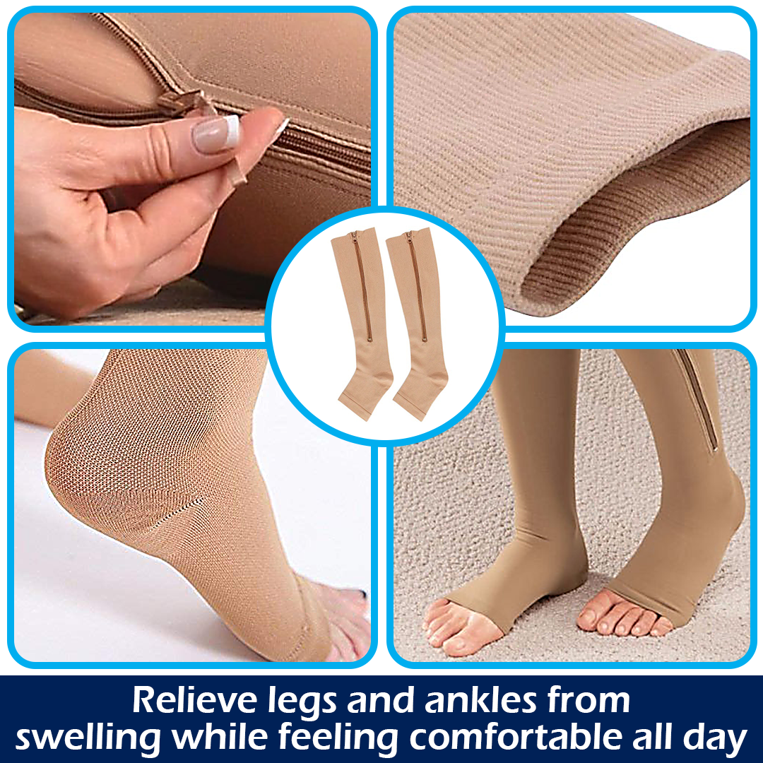 FeetFree 20-30mmHg Zippered Compression Socks