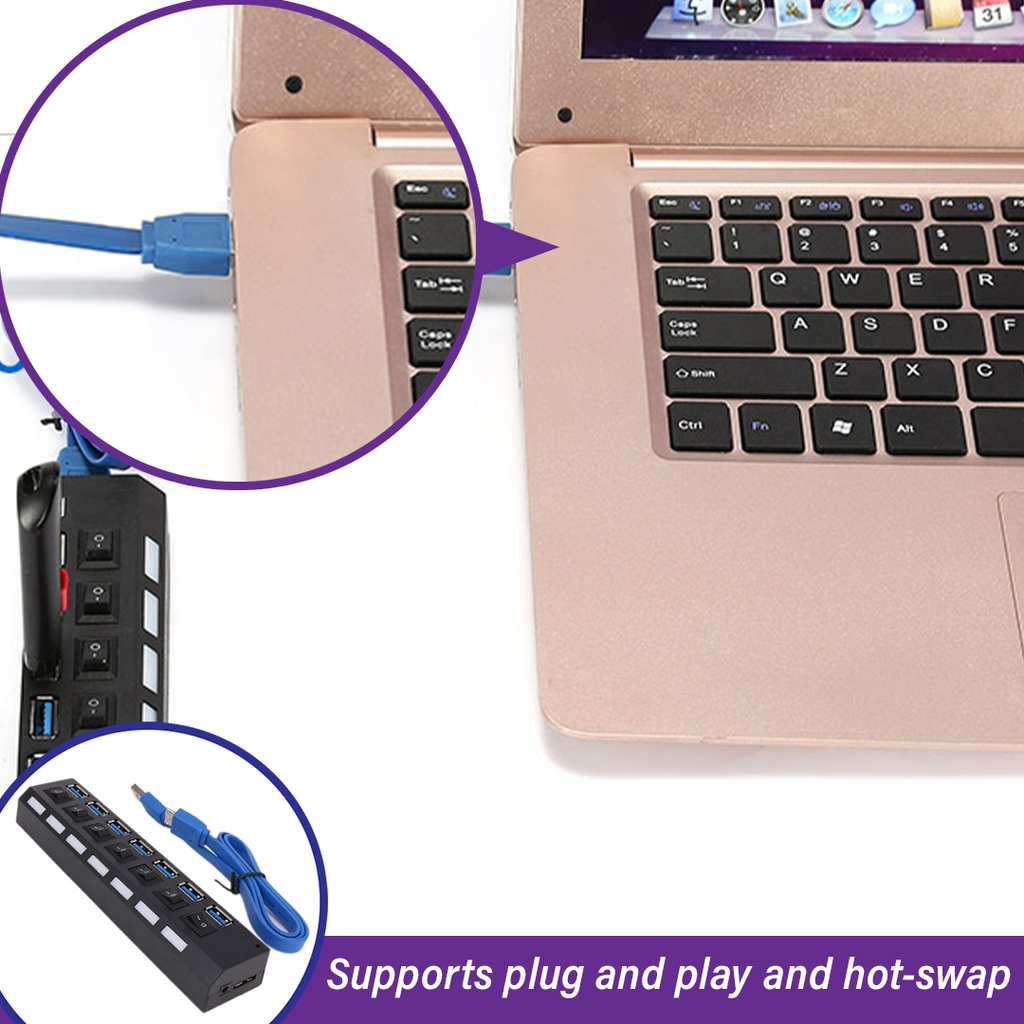 GadgeTECH Multi USB 3.0 Hub