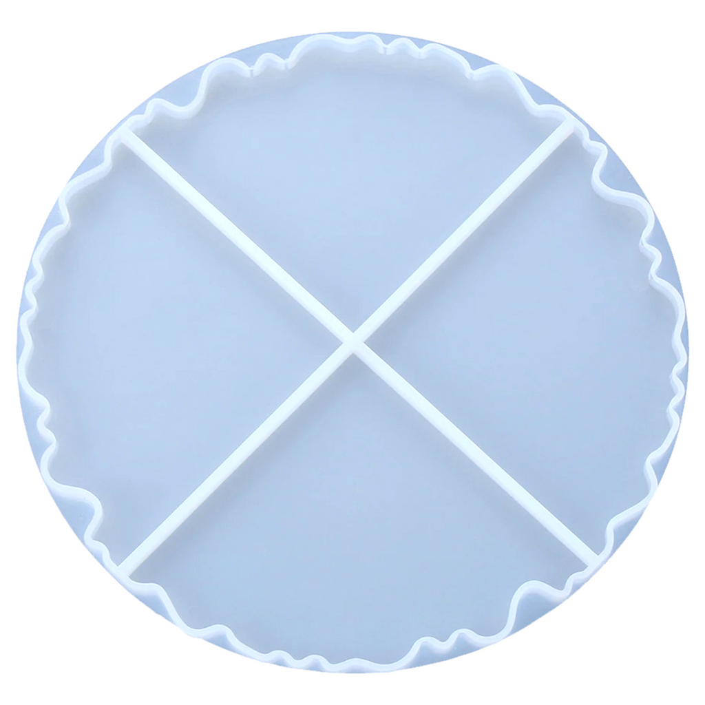 YHX Irregular Wave Round Coaster Mold
