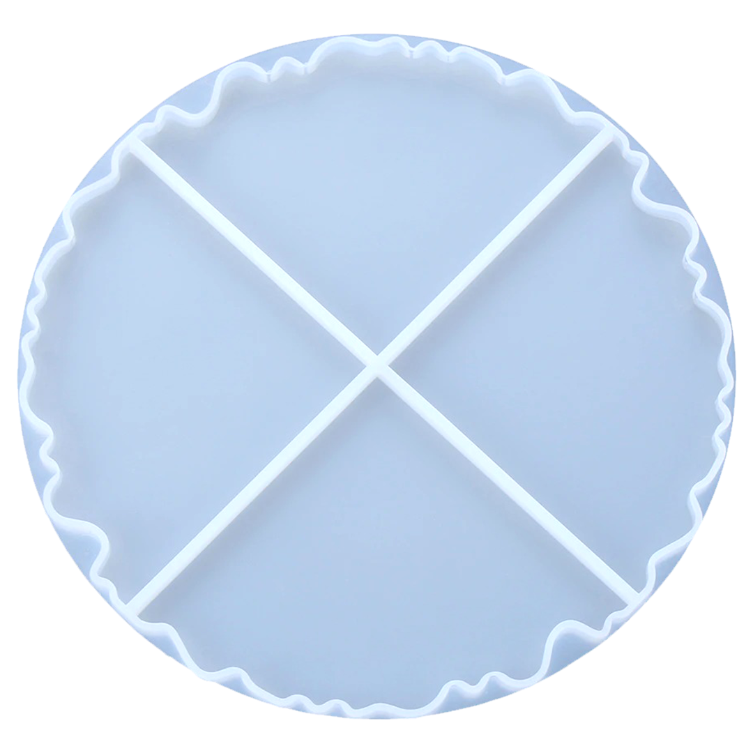 YHX Irregular Wave Round Coaster Mold