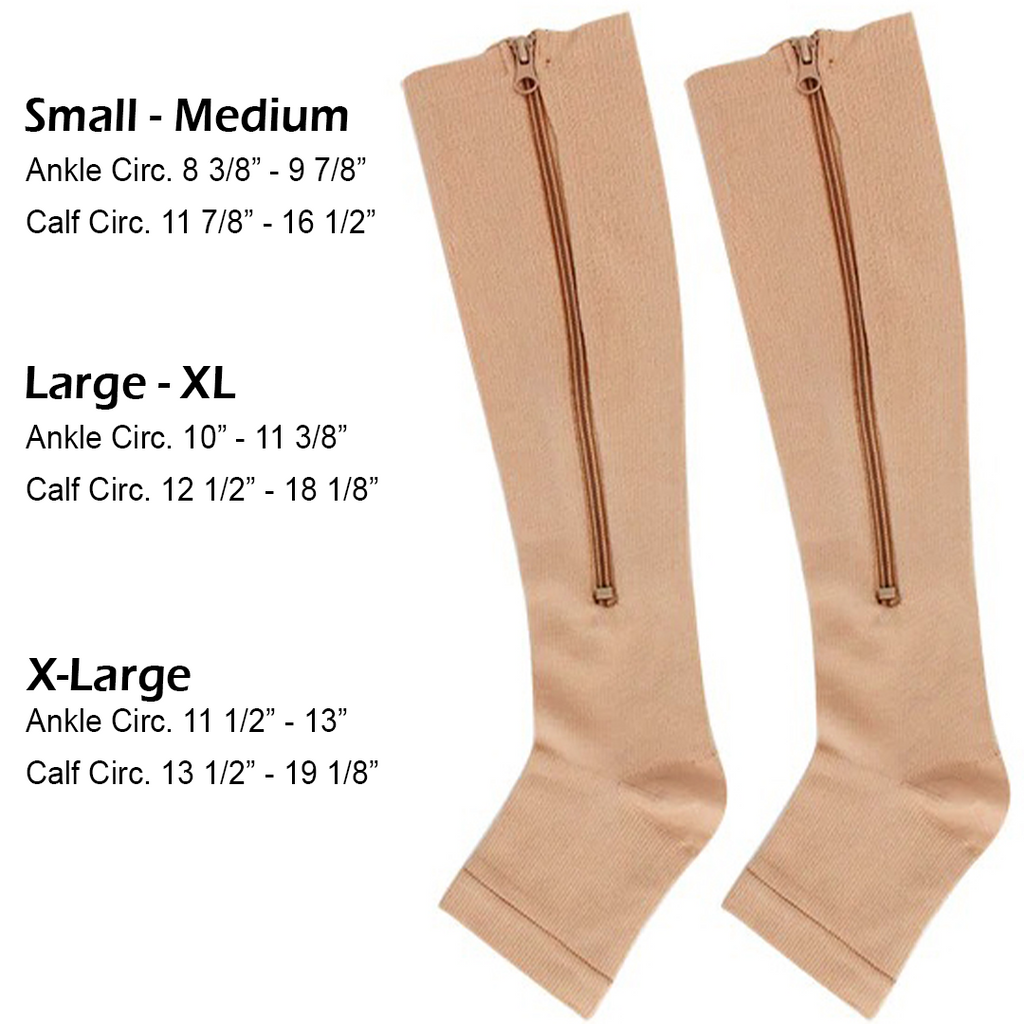 FeetFree 20-30mmHg Zippered Compression Socks