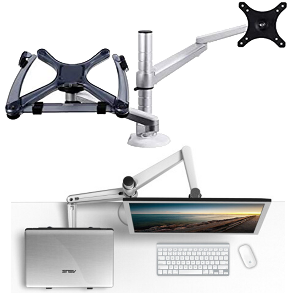 NTR Dual Monitor and Laptop Desk Mount