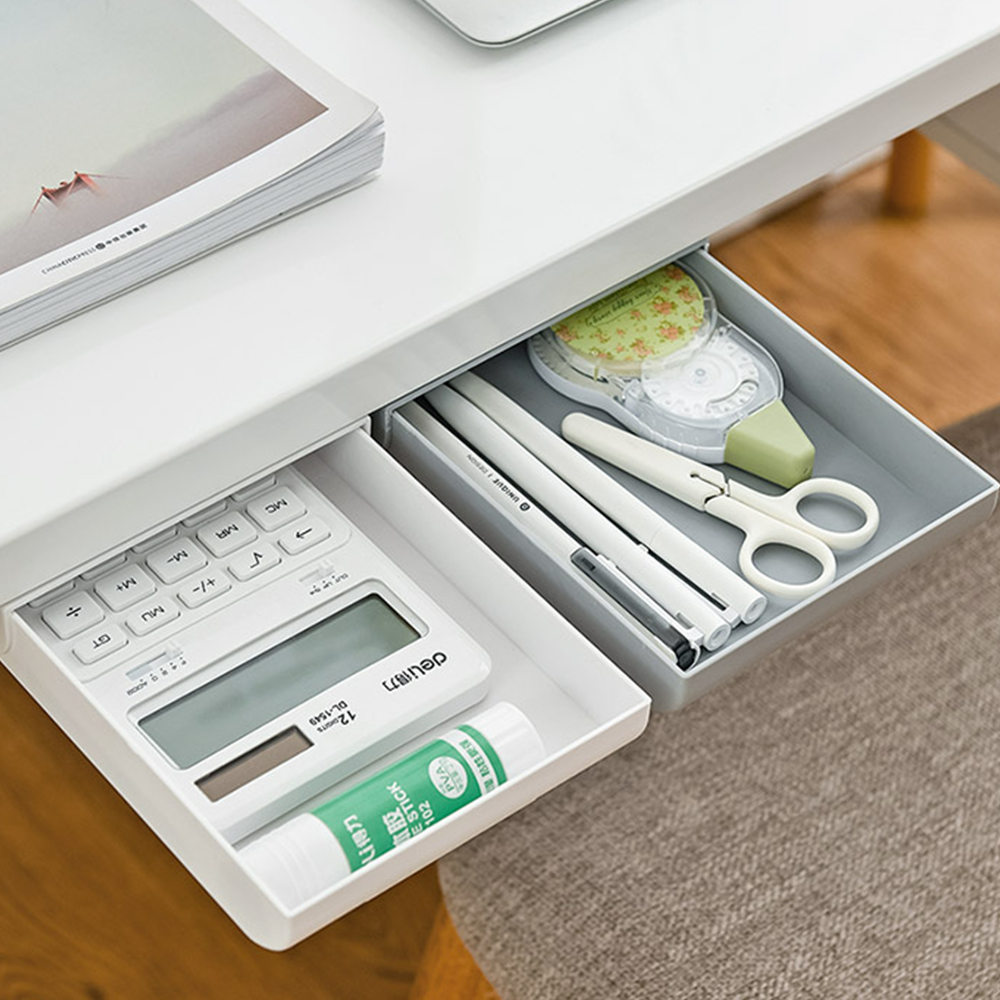 STACKABLE Under Desk Drawer Organizer Storage