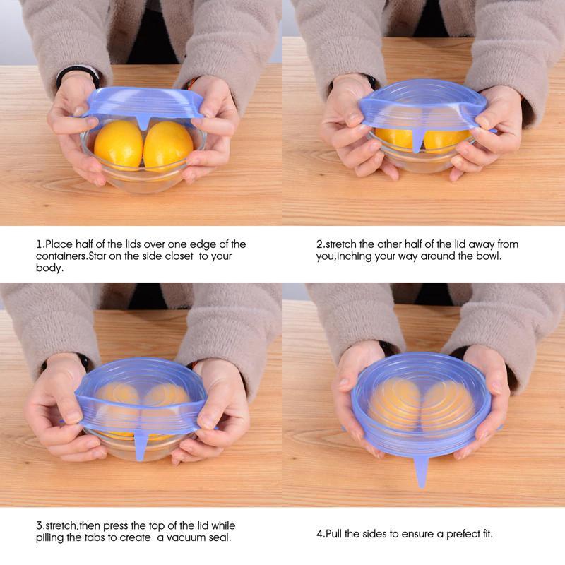 HiTea Reusable Silicone Stretch Lids