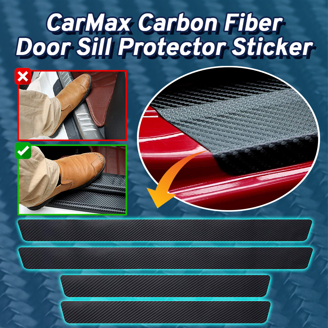 CarMax Carbon Fiber Door Sill Protector Sticker
