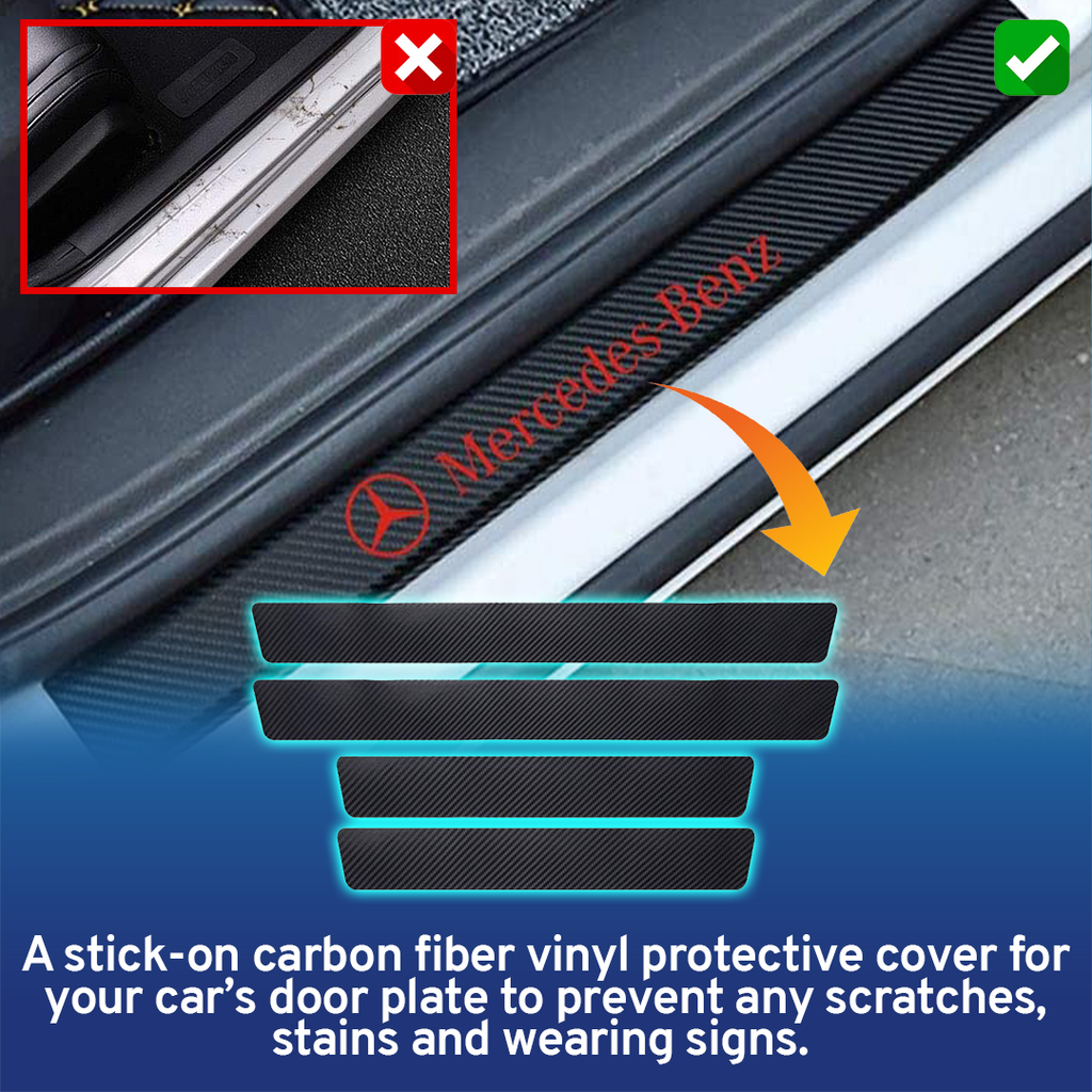 CarMax Carbon Fiber Door Sill Protector Sticker