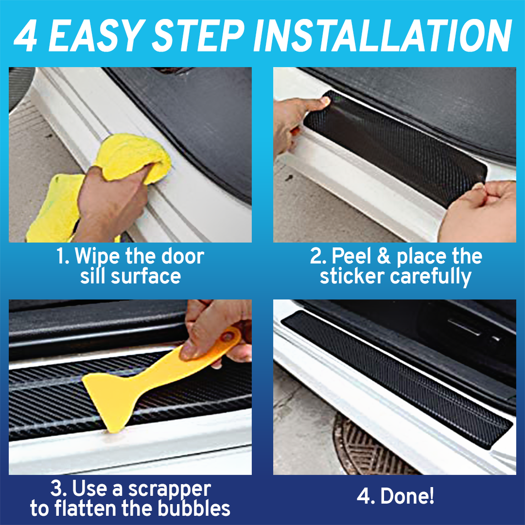 CarMax Carbon Fiber Door Sill Protector Sticker