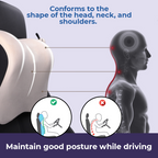 Car Seat Headrest and Neck Cushion