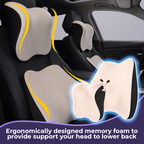 Car Seat Headrest and Neck Cushion