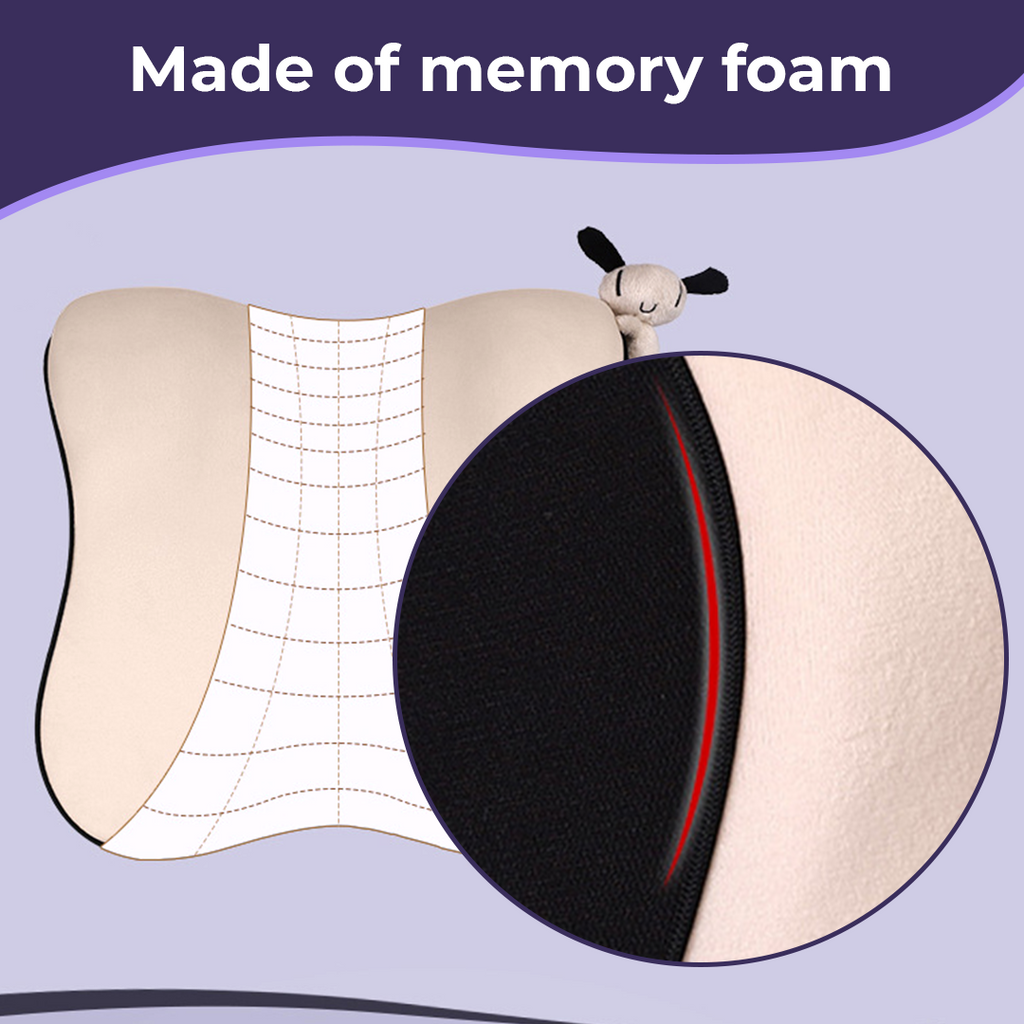 Car Seat Headrest and Neck Cushion