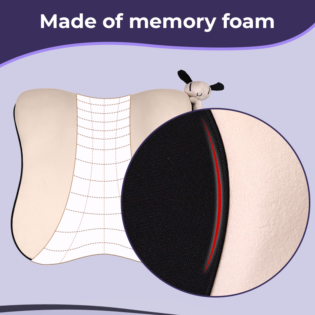 Car Seat Headrest and Neck Cushion