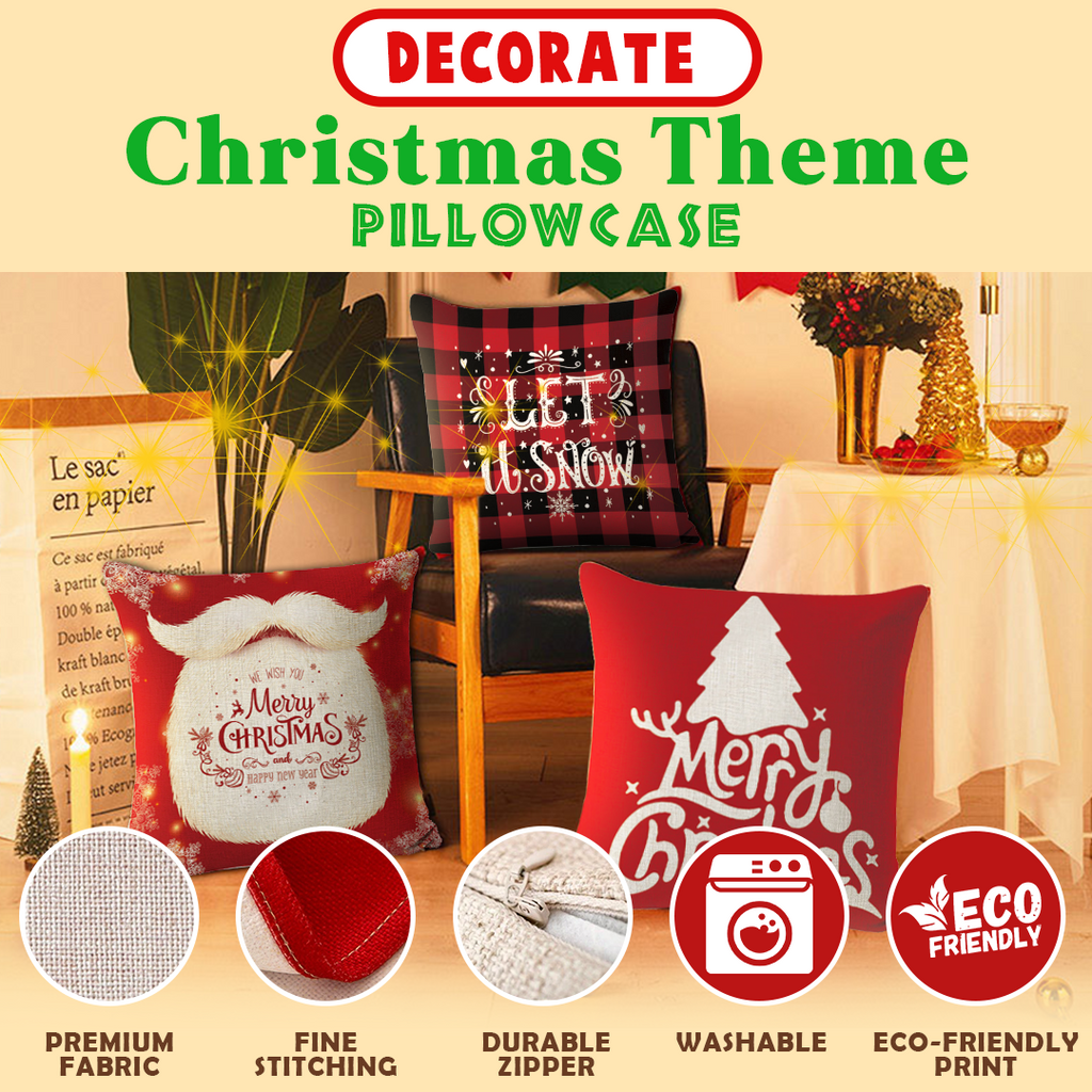 DECORate Christmas Theme Pillowcase