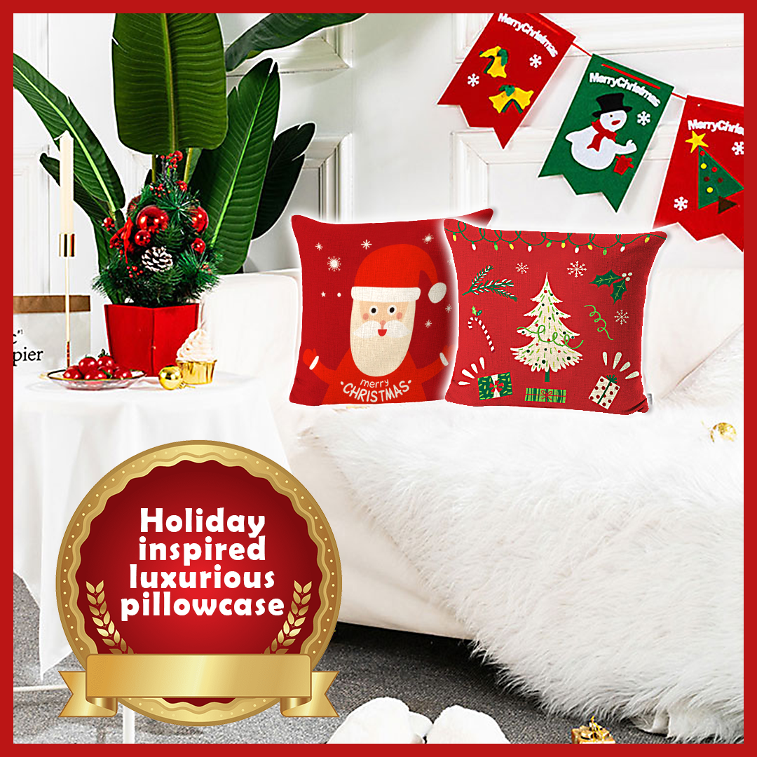 DECORate Christmas Theme Pillowcase