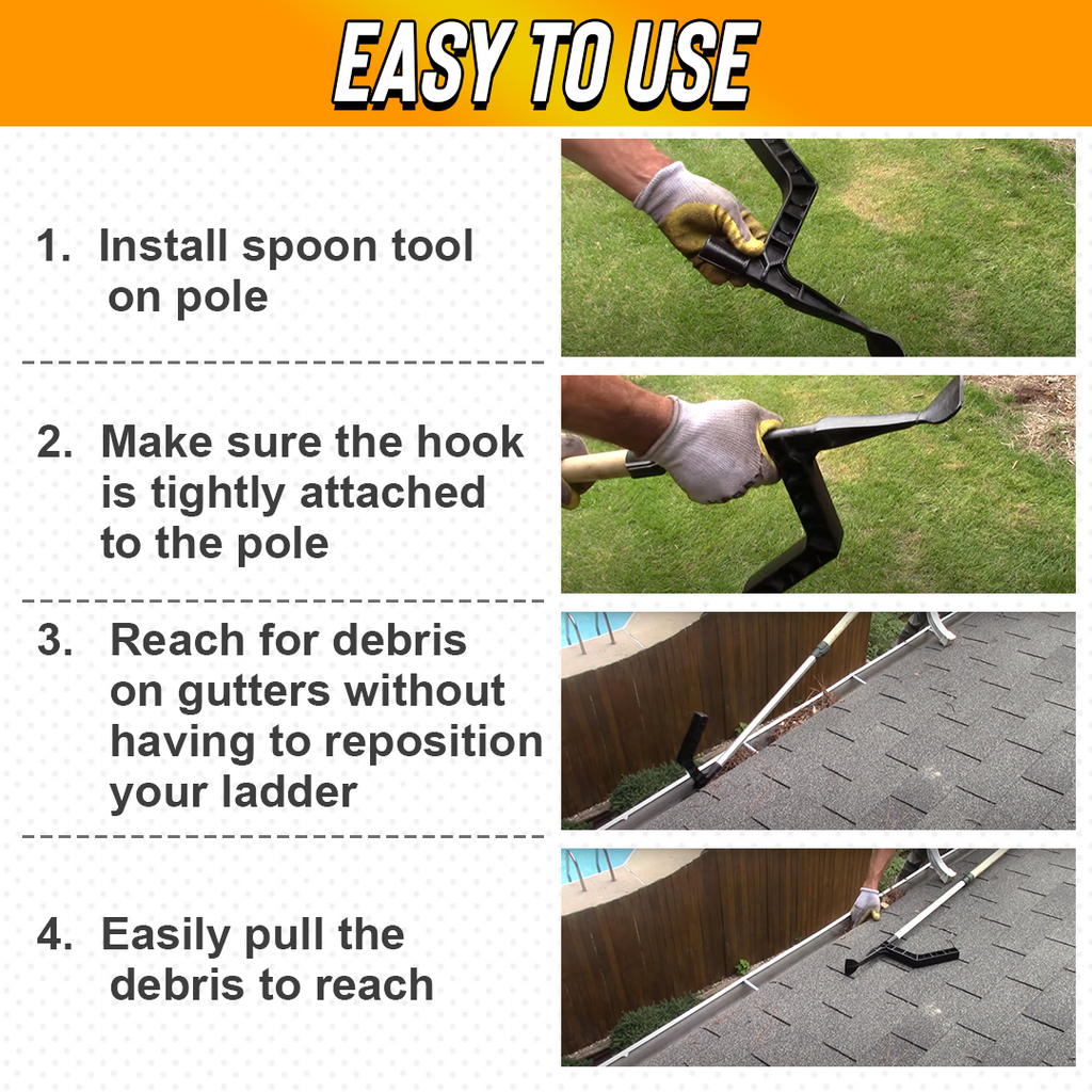 DMZ Home Gutter Cleaning Spoon Tool