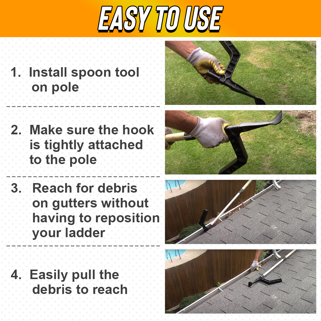 DMZ Home Gutter Cleaning Spoon Tool