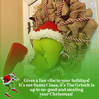 FanFix Grinch Stole Christmas Burlap Wreath