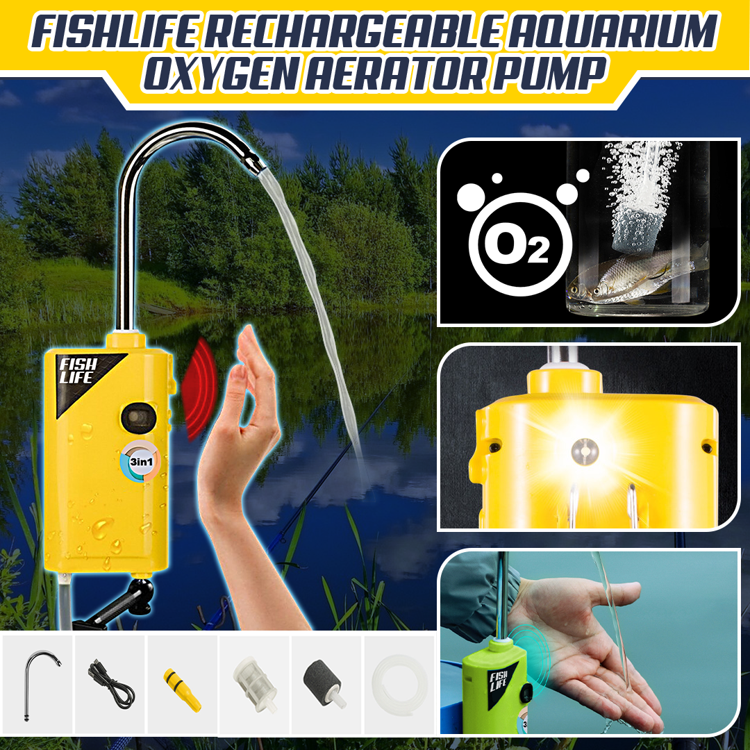 FishLife Rechargeable Aquarium Oxygen Aerator Pump