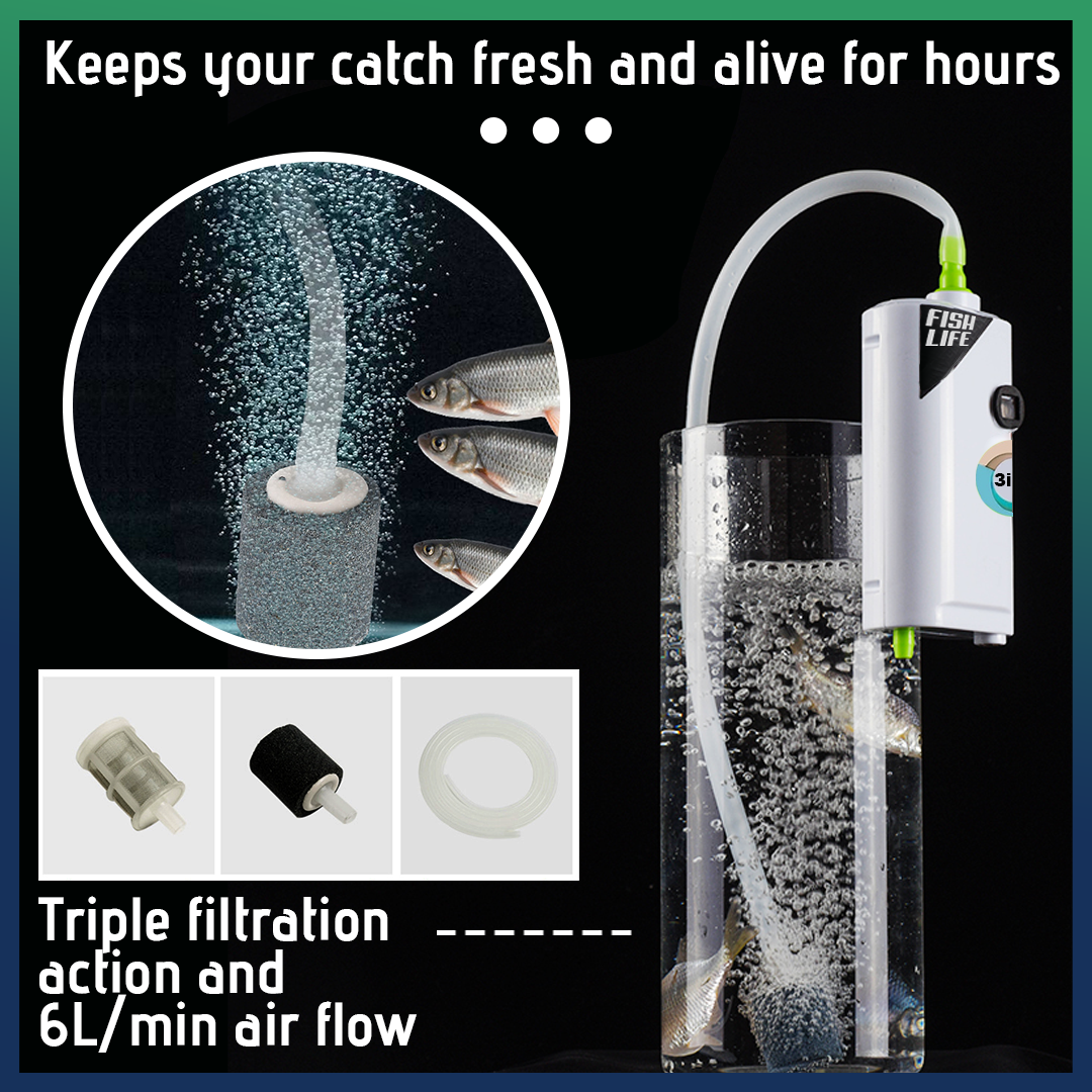 FishLife Rechargeable Aquarium Oxygen Aerator Pump