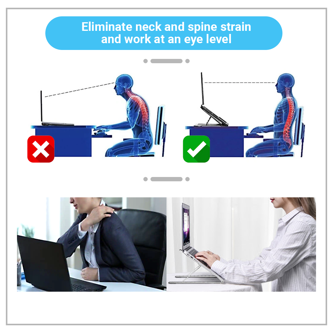 Foldable Aluminium Triangle Notebook Stand