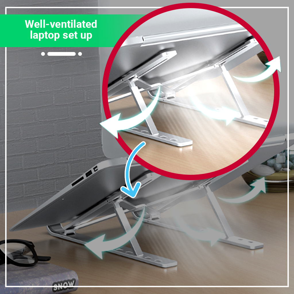 Foldable Aluminium Triangle Notebook Stand
