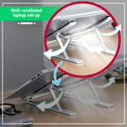 Foldable Aluminium Triangle Notebook Stand