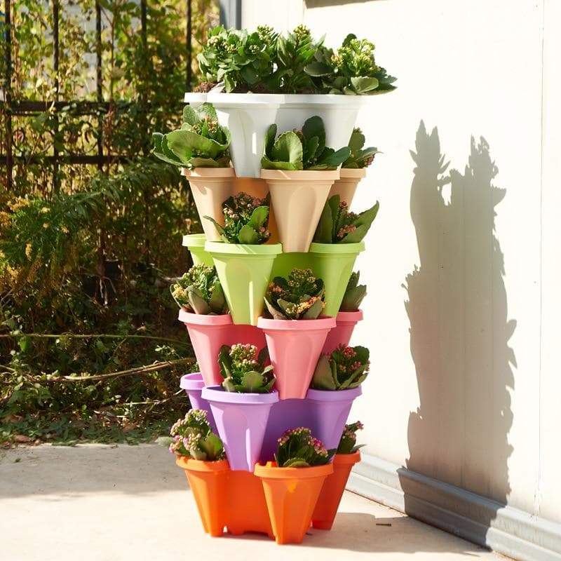 Vertical Stacking Plant Pots