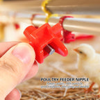 Horizontal Side Mount DIY Chicken & Poultry Animals Water Feeder