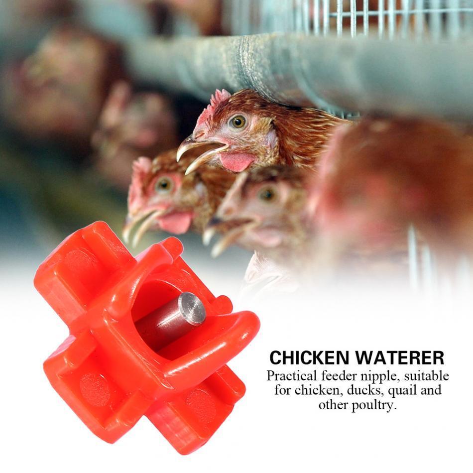Horizontal Side Mount DIY Chicken & Poultry Animals Water Feeder