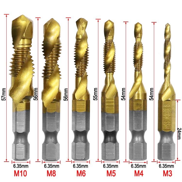 Threading Tap Drill Bit Set