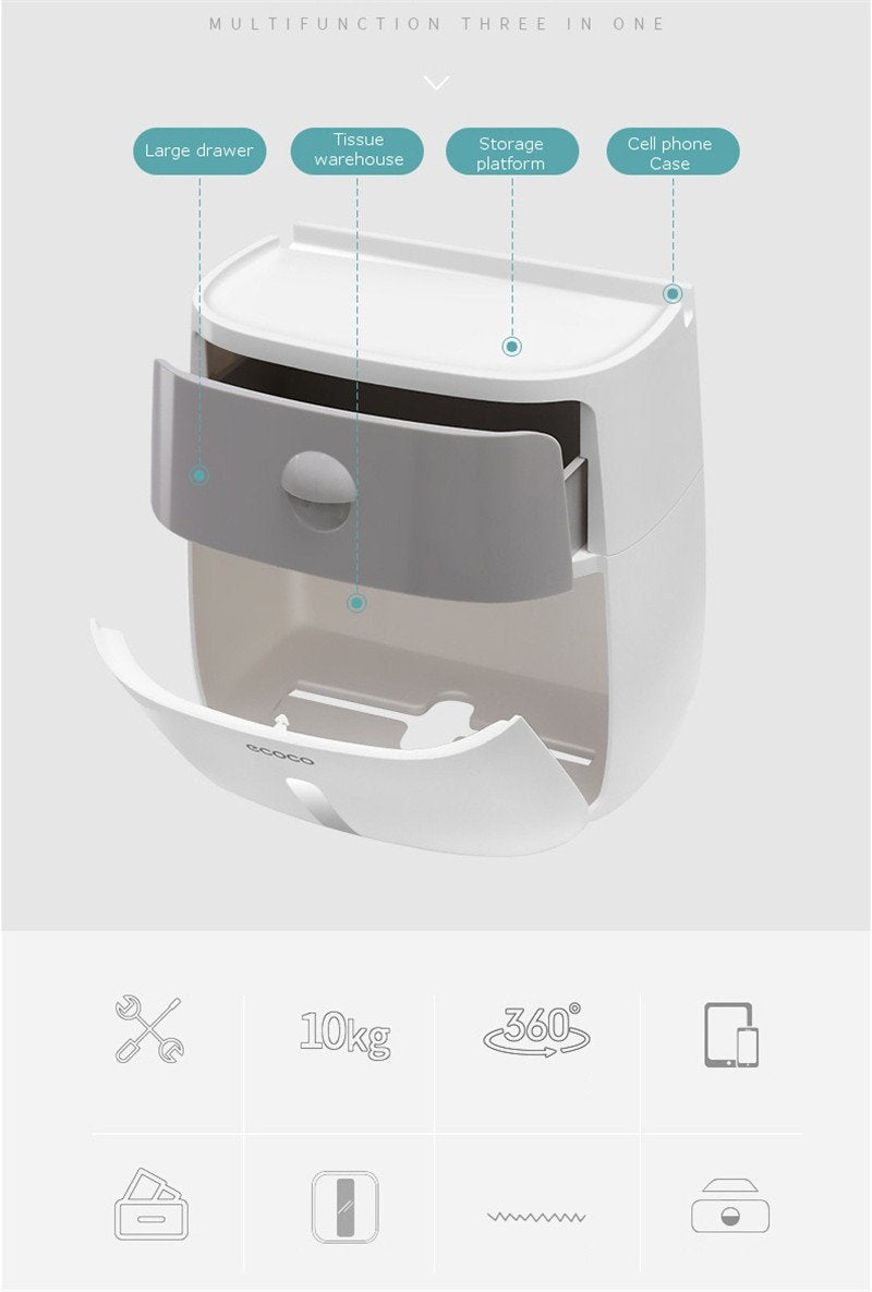 Toilet Paper Waterproof Storage Box