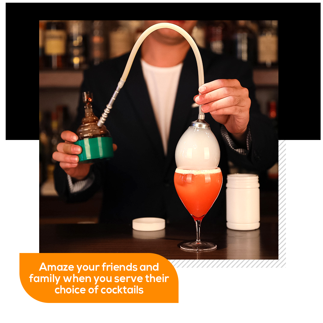 Handheld Gourmet Smoker for Bubble Cocktails