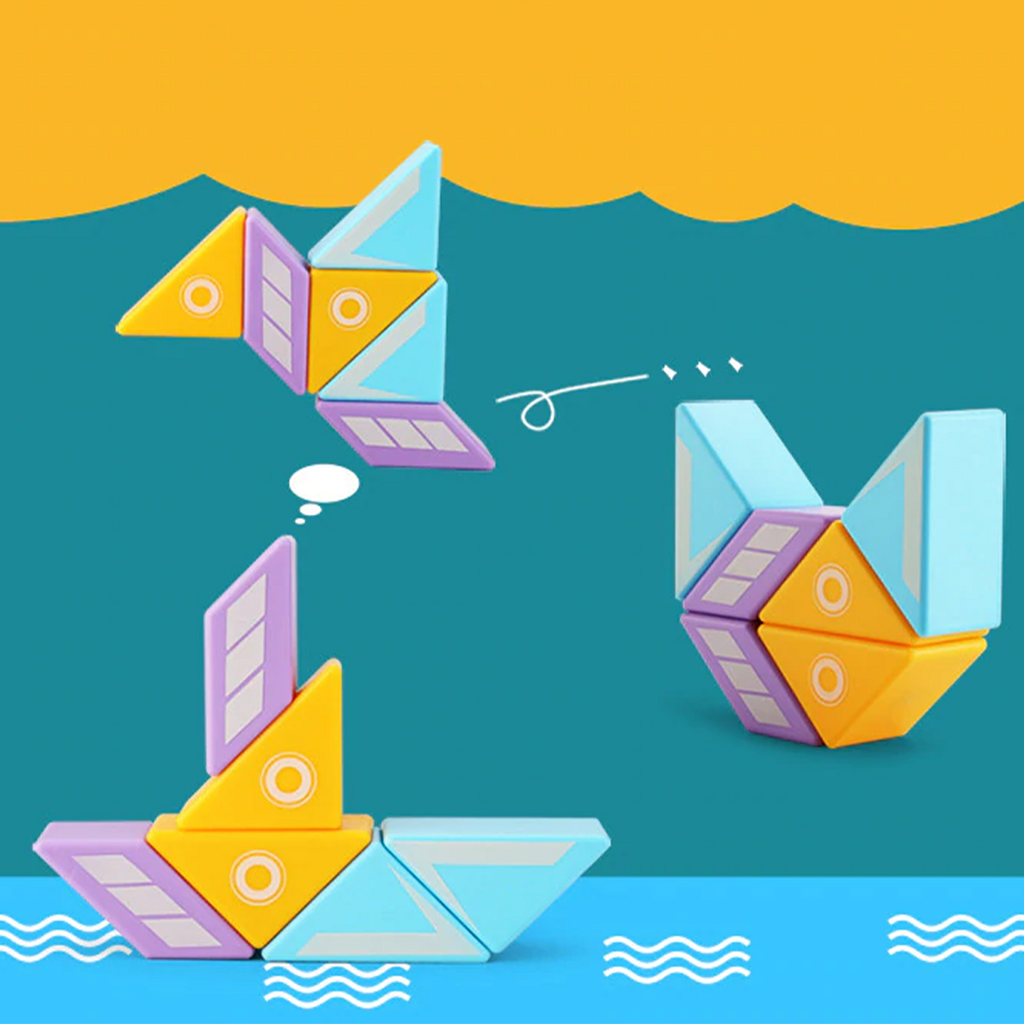 HiBloc Magnetic Wooden Block Set