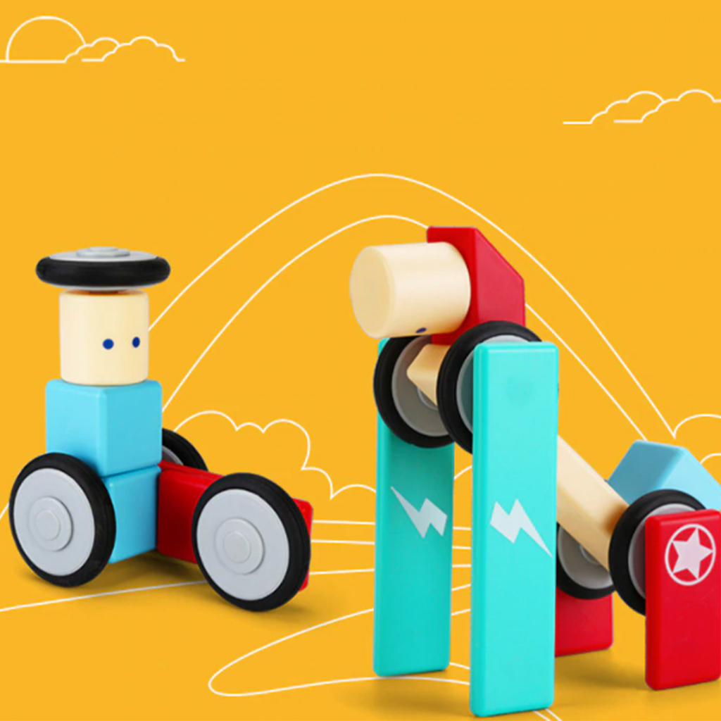 HiBloc Magnetic Wooden Block Set