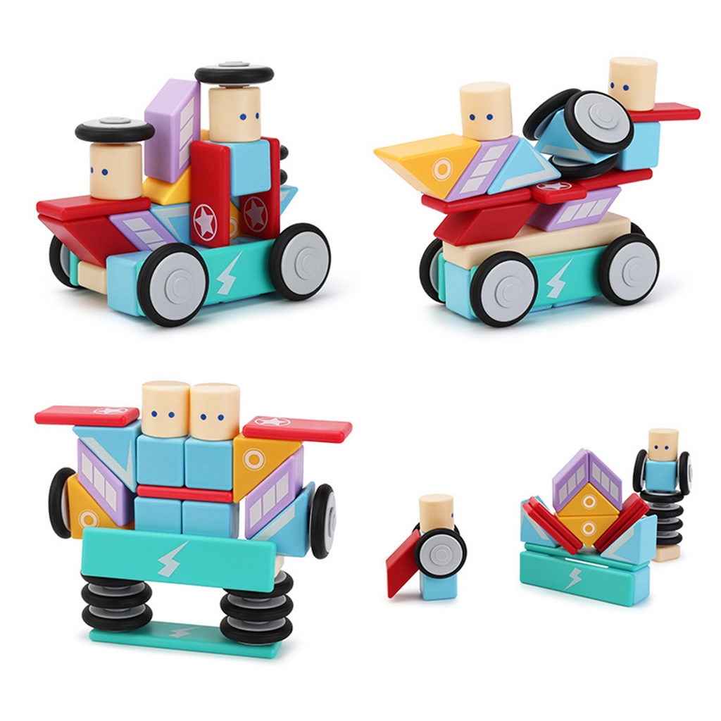 HiBloc Magnetic Wooden Block Set