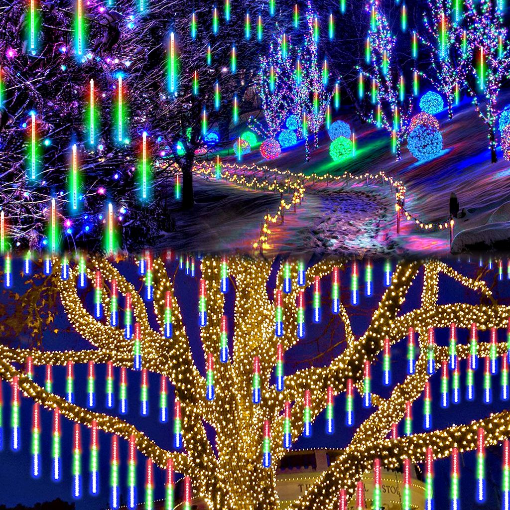 HolidayFX Cascading Snow Falling LED Lights