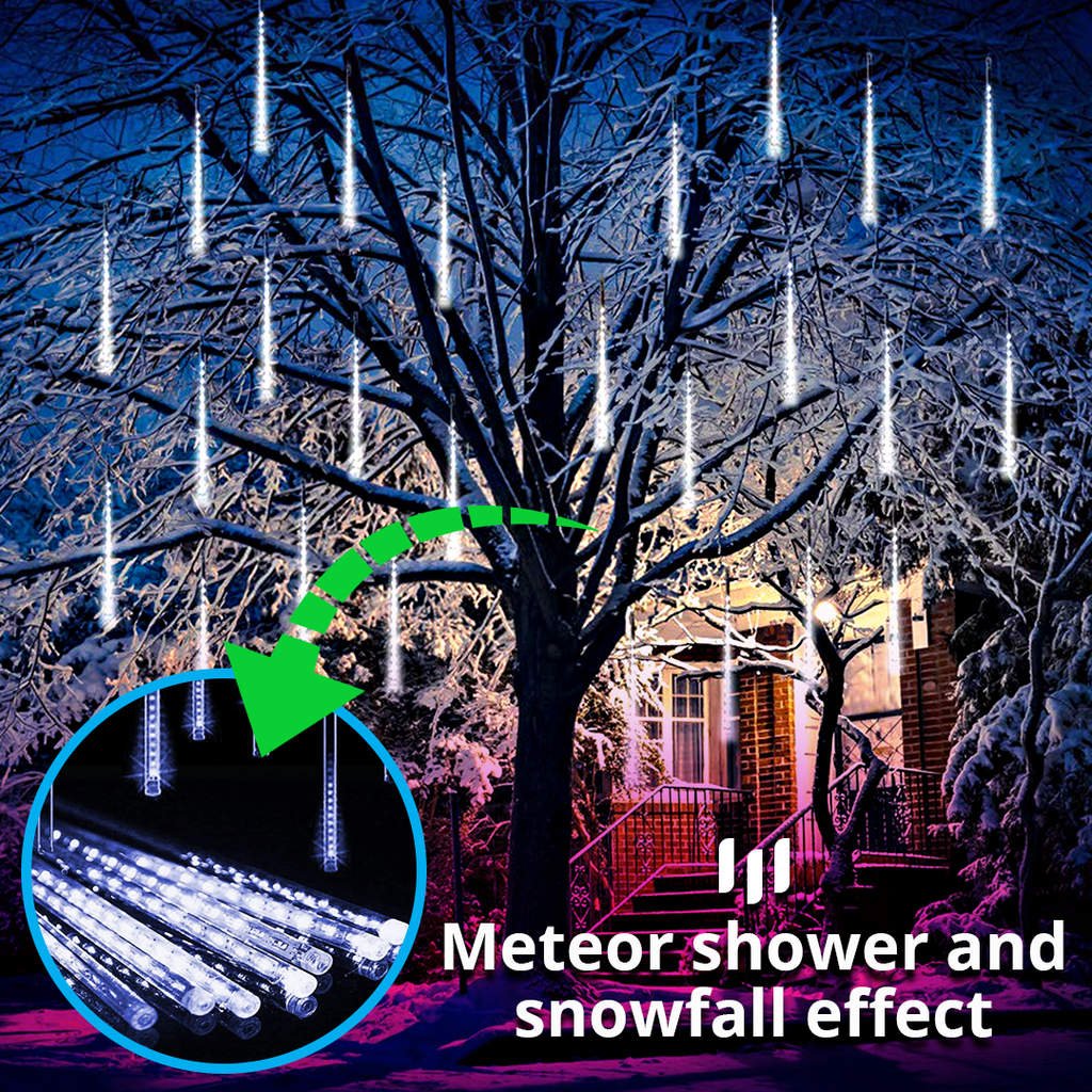HolidayFX Cascading Snow Falling LED Lights