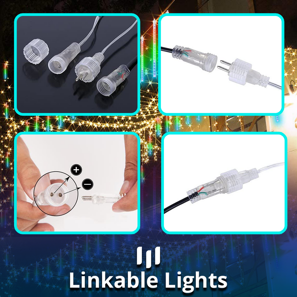 HolidayFX Cascading Snow Falling LED Lights