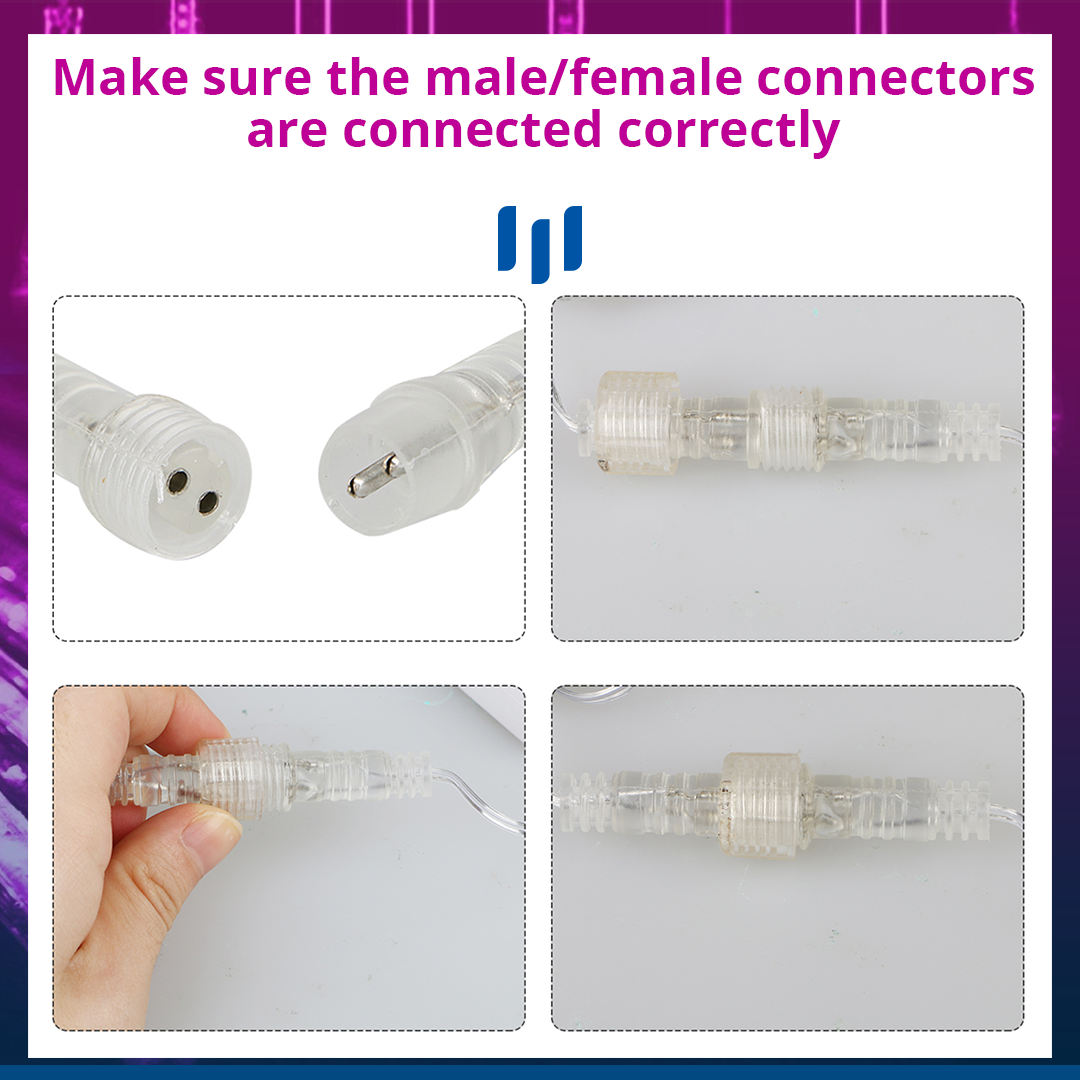 HolidayFX Cascading Snow Falling LED Lights