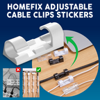 HomeFix Adjustable Cable Clips Stickers