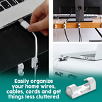 HomeFix Adjustable Cable Clips Stickers