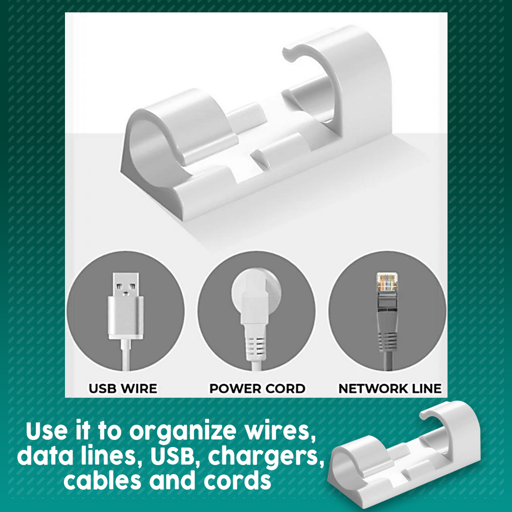 HomeFix Adjustable Cable Clips Stickers