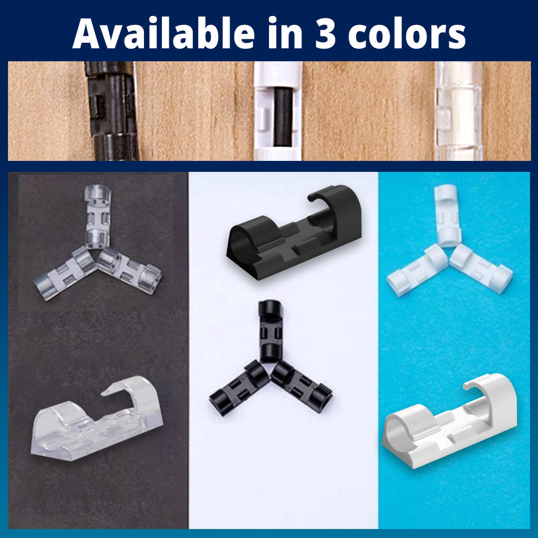 HomeFix Adjustable Cable Clips Stickers