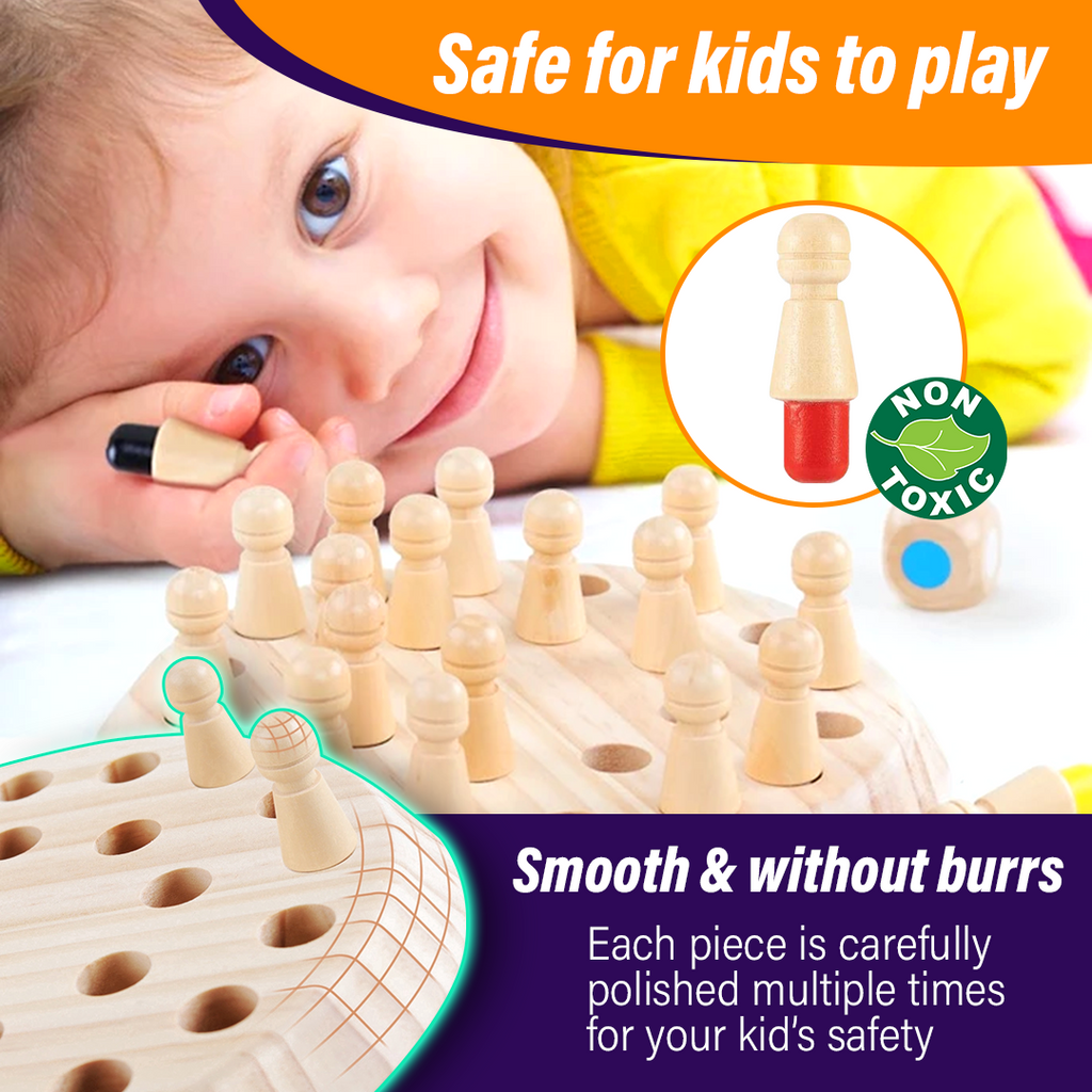 KidzMind Wooden Memory Matchstick Game