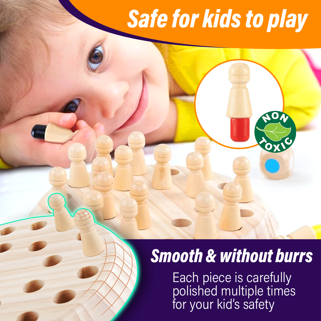 KidzMind Wooden Memory Matchstick Game