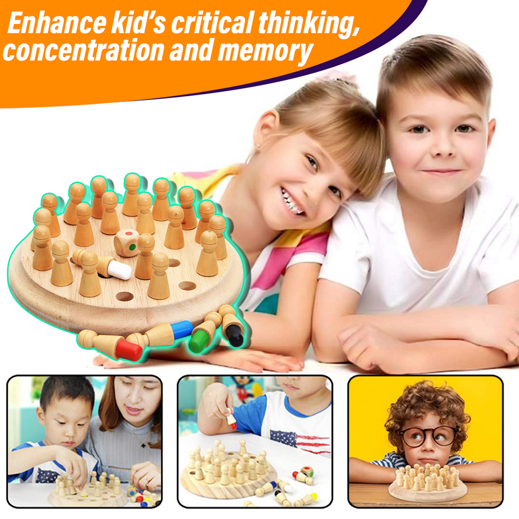 KidzMind Wooden Memory Matchstick Game