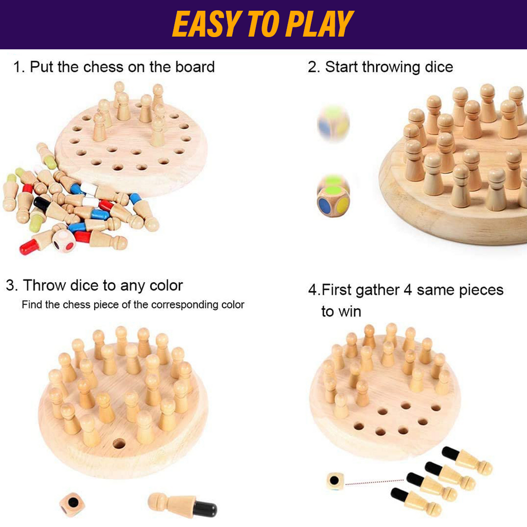 KidzMind Wooden Memory Matchstick Game
