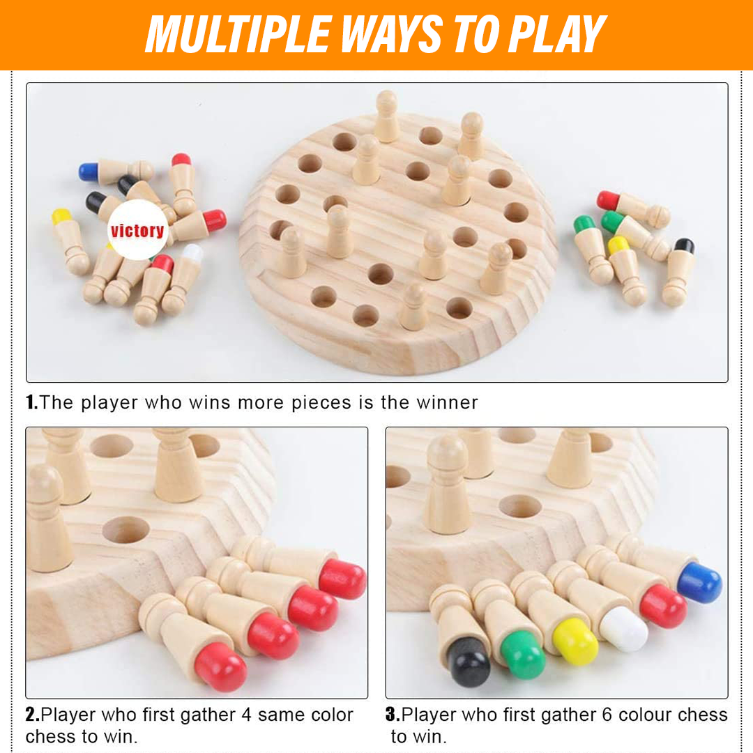KidzMind Wooden Memory Matchstick Game