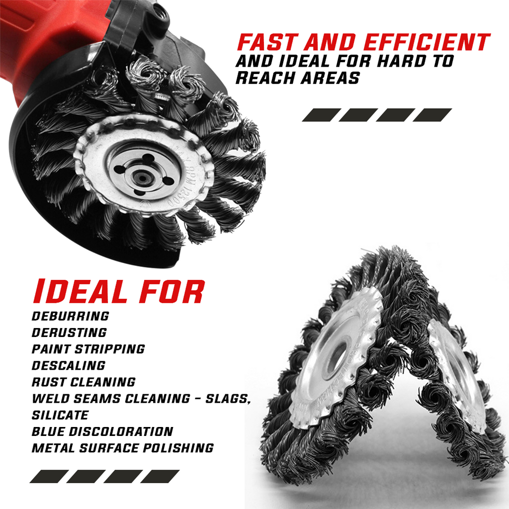 Knotted Steel Wire Deburring Brush