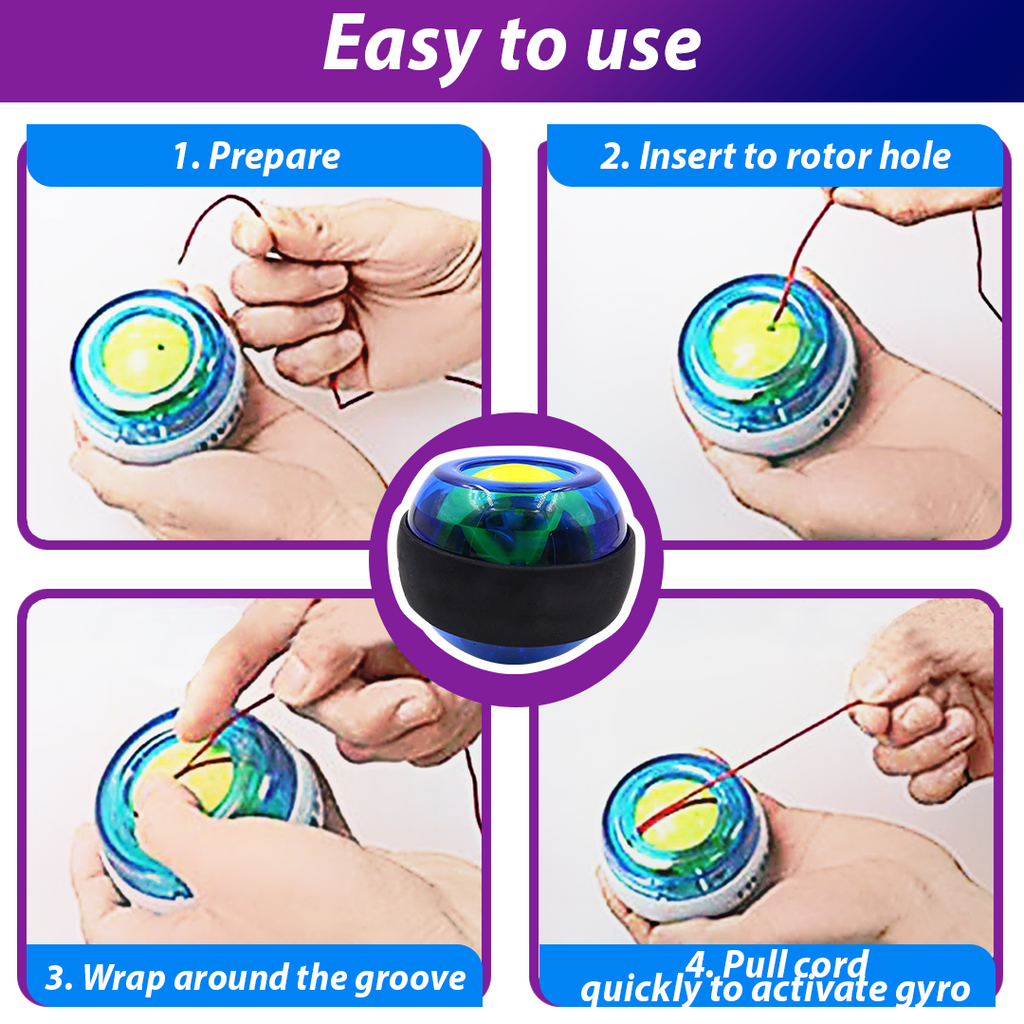 MYNX LED Wrist Strength Trainer Ball Spinner